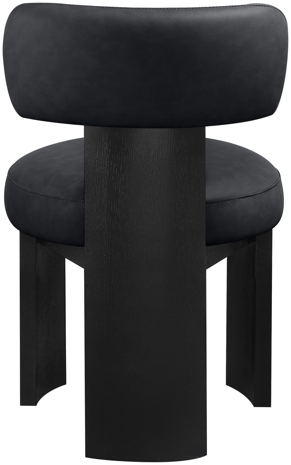 Atelier - Vegan Leather Upholstered Dining Chair (Set of 2) - Black Frame
