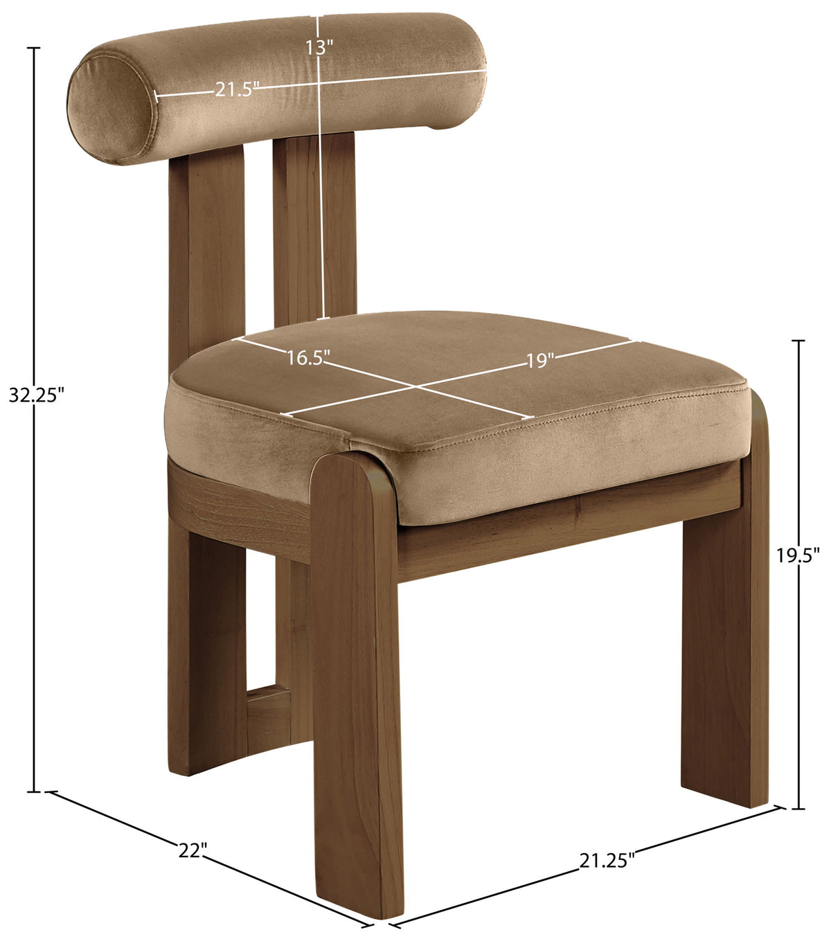 Arienzo - Performance Fabric Upholstered Dining Chair (Set of 2) - Walnut Base