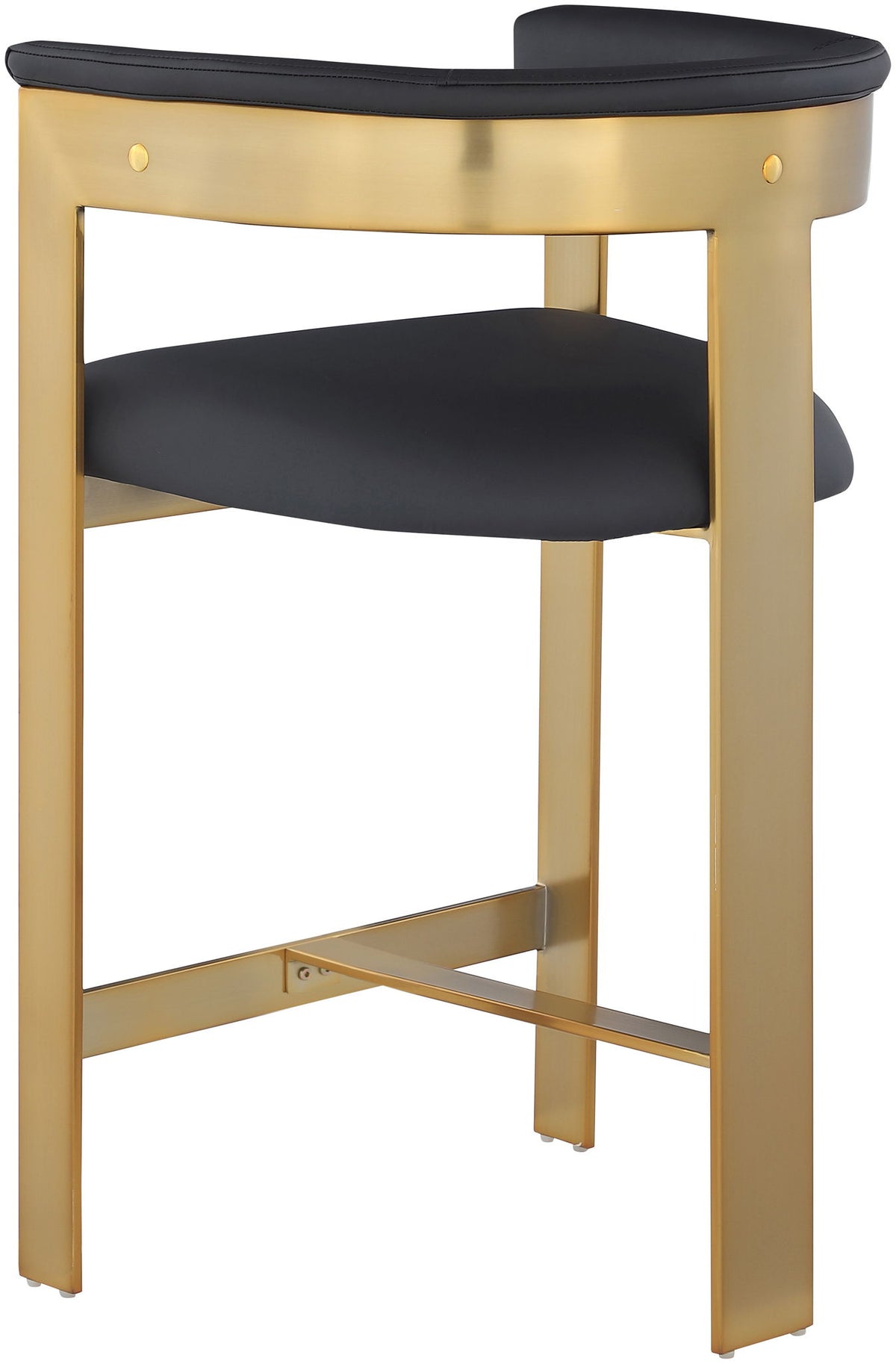 Romeo - Faux Leather Counter Stool With Gold Base (Set of 2)