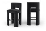 Zuno - Velvet Performance Fabric Upholstered Bar Stool (Set of 2)