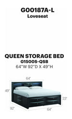 Glory Furniture - Marilla - Storage Bed With Lighting
