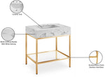Marmo - Engineered Marble Bathroom Vanity With Gold Base