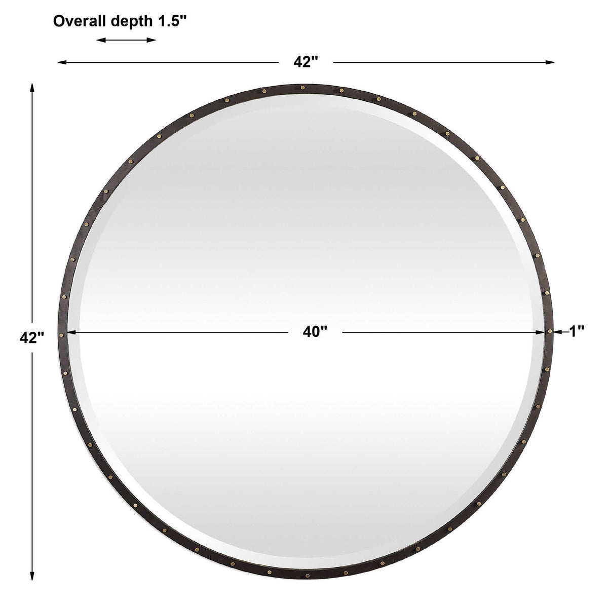 Benedo - Round Mirror - Black