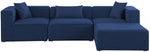 Cube - Linen 4 Piece Modular Sectional With Chaise
