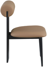 Dario - Faux Leather Dining Chair With Black Frame (Set of 2)