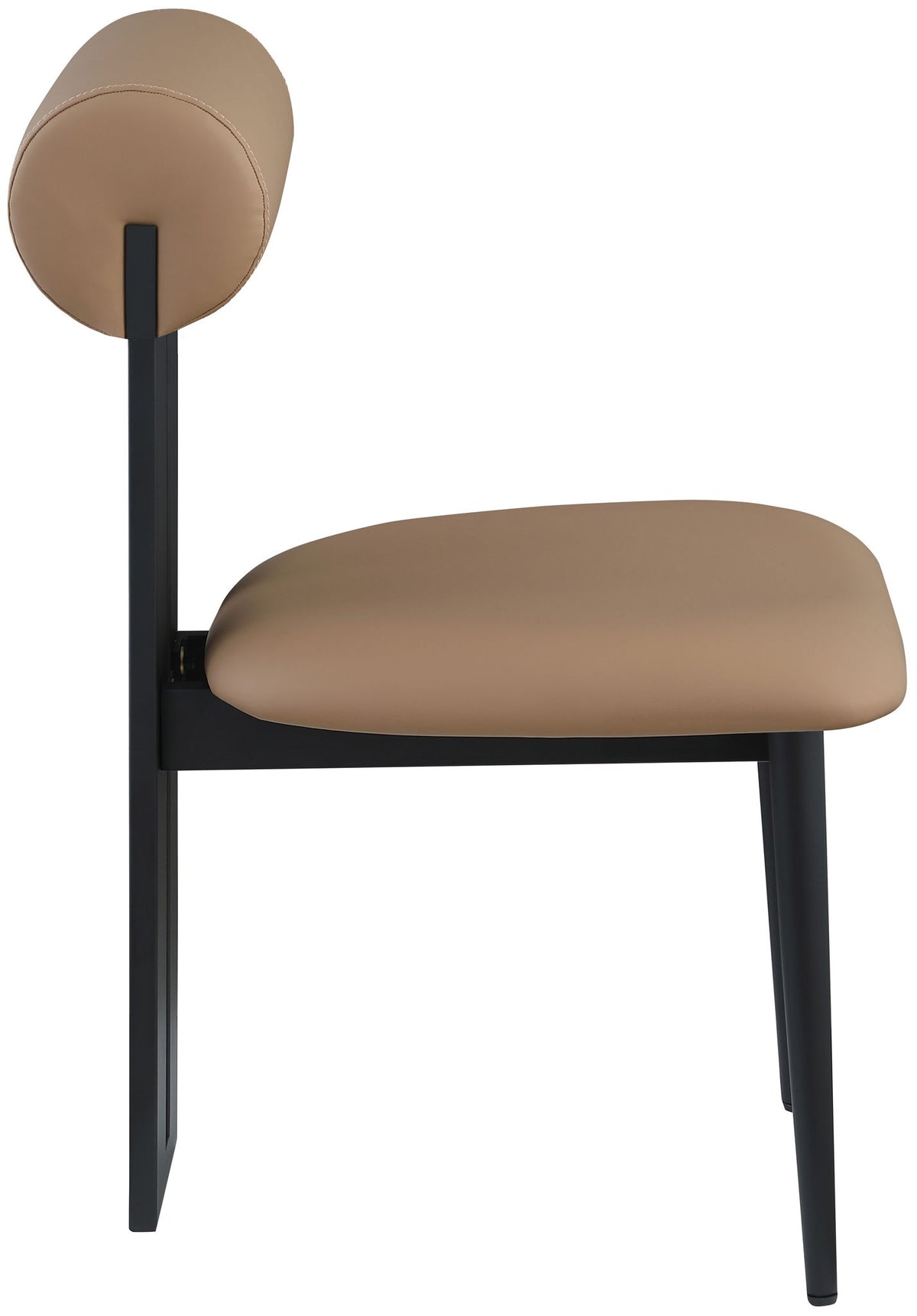 Dario - Faux Leather Dining Chair With Black Frame (Set of 2)