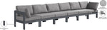 Nizuc - Outdoor Patio 6 Seat Modular Sofa With Gray Frame