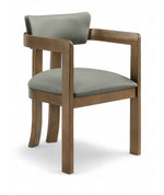 Lavrin - Vegan Leather Upholstered Dining Arm Chair (Set of 2) - Walnut Base