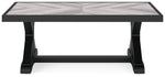 Beachcroft - Rectangular Cocktail Table - Black / Light Gray