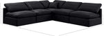 Indulge - Velvet 5 Piece Modular Corner Armless Sectional