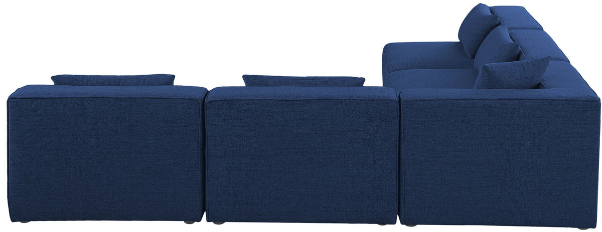 Cube - Linen 5 Piece Modular Corner Armless Sectional
