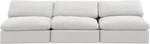 Comfy - Velvet Modular Armless Sofa 3 Seats
