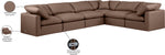 Indulge - Faux Leather 6 Piece Modular Corner Sectional