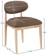 Riccio - Faux Leather Dining Side Chair (Set of 2) - Natural Frame
