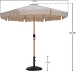 Amalfi - Patio Umbrella - Black Base / Light Brown Pole