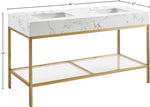 Marmo - Engineered Marble Bathroom Vanity With Gold Base