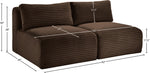 Shaggy - 2 Seat Modular Armless Sofa