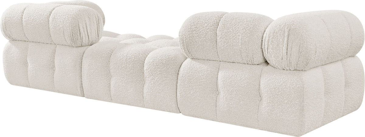 Ames - 3 Piece Boucle Modular Sofa With 1 Backless Seat