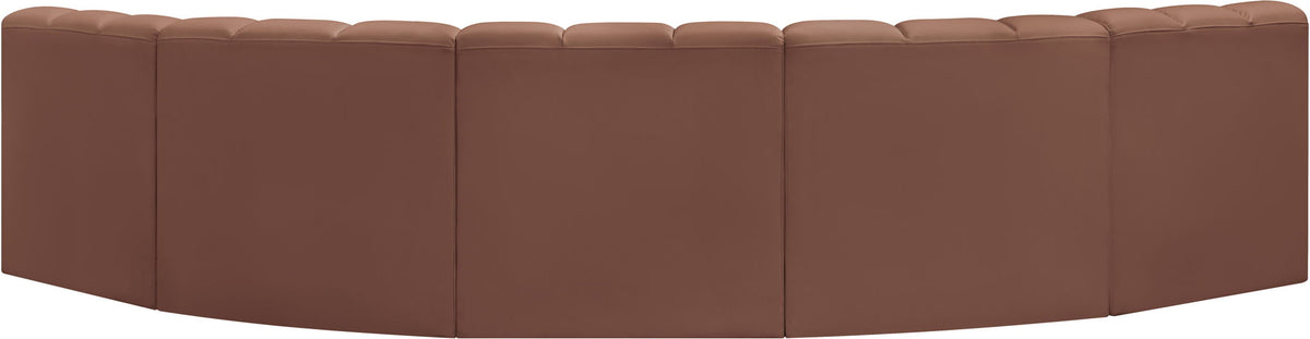 Arc - Faux Leather 5 Piece U-Shaped Modular Sofa