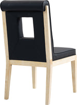 Gwendolyn - Faux Leather Dining Side Chair With Natural Frame (Set of 2)