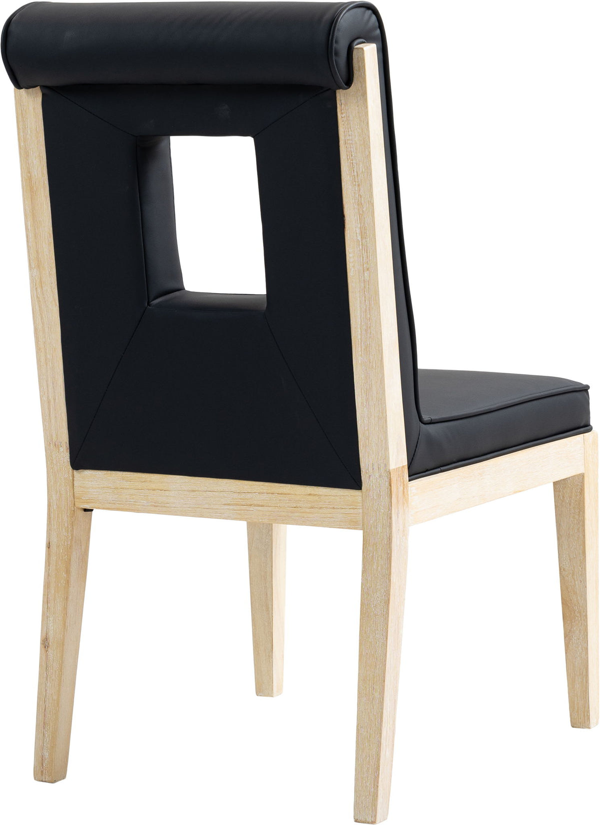 Gwendolyn - Faux Leather Dining Side Chair With Natural Frame (Set of 2)