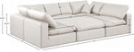 Comfy - 6 Piece Faux Leather Sectional