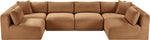 Shaggy - Fabric 6 Piece Modular U-Shaped Armless Sectional