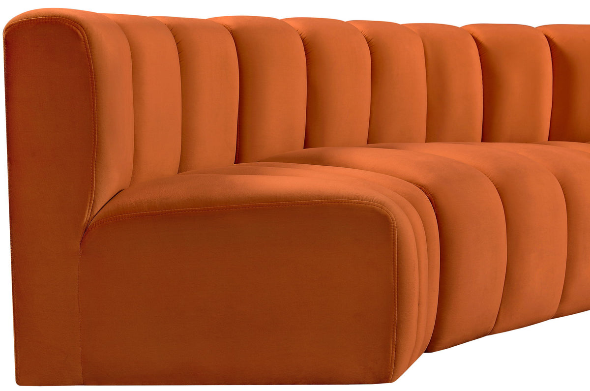 Arc - Velvet 4 Piece U-Shaped Modular Sofa
