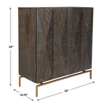 Marico - 2 Door Mindi Cabinet - Dark Brown
