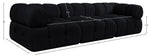 Orin - Velvet Performance Fabric Upholstered 3 Piece Modular Sofa