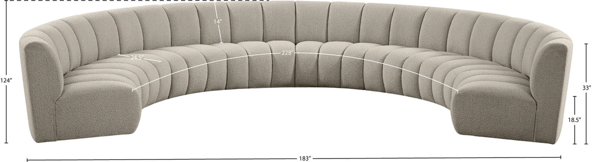 Infinity - 8 Piece Boucle Modular Sectional