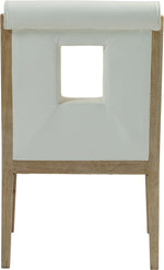 Gwendolyn - Faux Leather Dining Arm Chair With Natural Frame