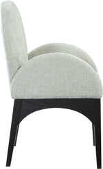 Waldorf - Chenille Dining Arm Chair With Black Legs
