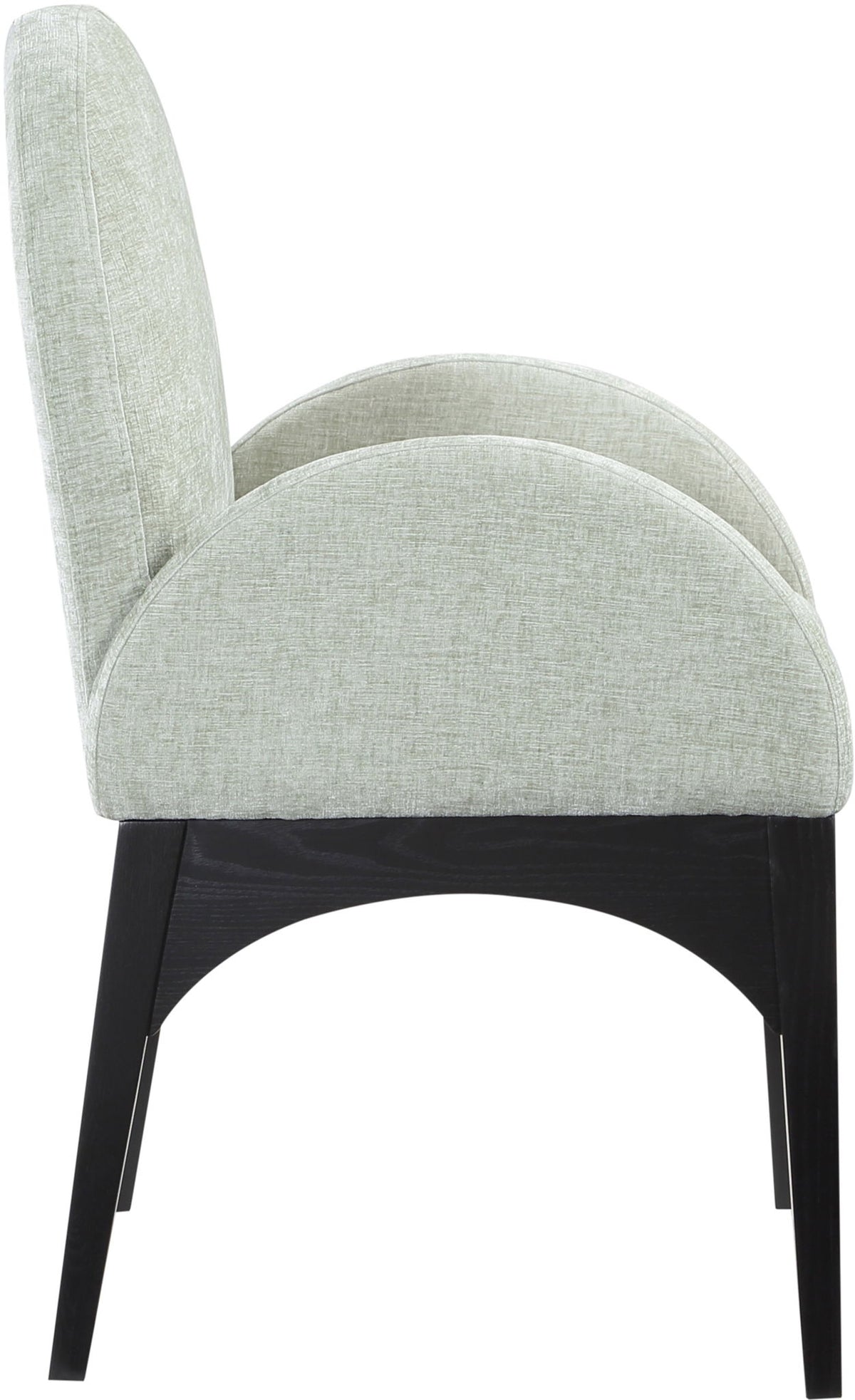 Waldorf - Chenille Dining Arm Chair With Black Legs