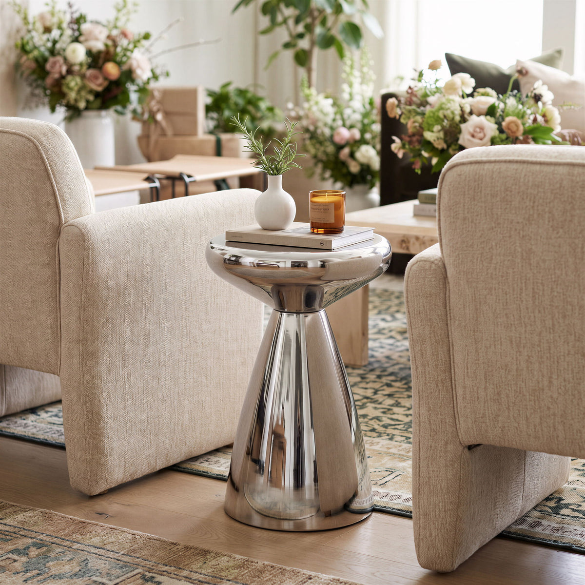 Decatur - Side Table - Silver