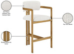 Aurum - Linen Textured Fabric Upholstered Counter Stool