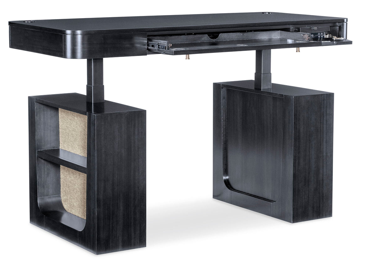 Home Office - Adjustable-Height Desk - Black