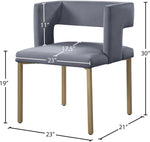 Caleb - Dining Chair with Gold Legs (Set of 2)
