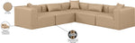 Cube - 5 Piece Modular Corner Sectional - Tan