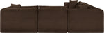 Shaggy - 7 Piece Modular U-Shaped Sectional With Ottoman
