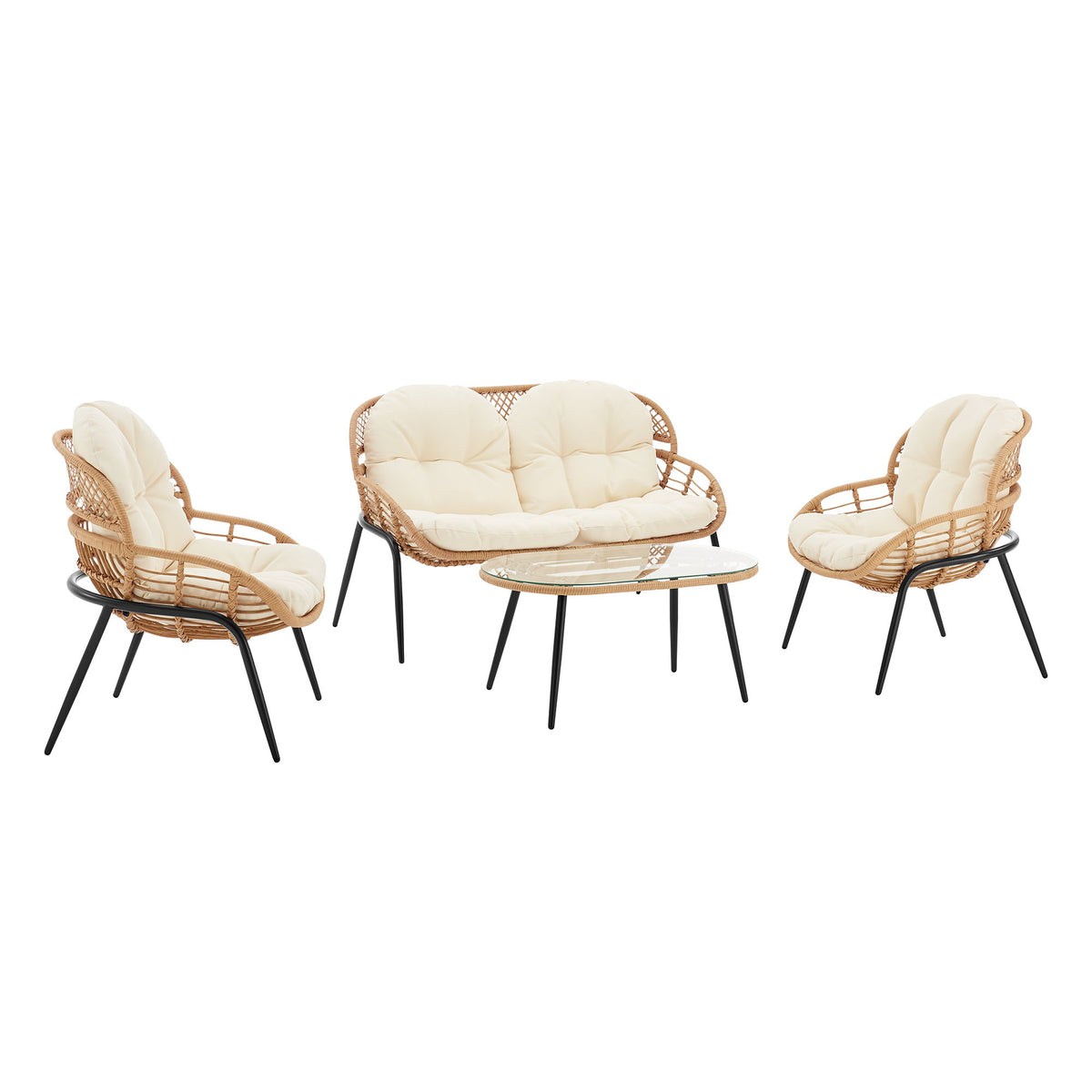 Manhattan Pine - 4-Piece Conversation Set