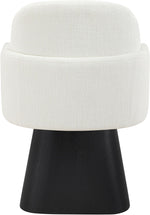 Marlowe - Linen Textured Fabric Upholstered Swivel Dining Arm Chair - Stained Black