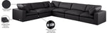 Comfy - 6 Piece Faux Leather Modular Corner Sectional