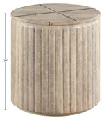 Catania - Concrete Indoor/Outdoor End Table - Travertine