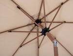 Amalfi - Aluminum Patio Umbrella - Black Base / Light Brown Pole