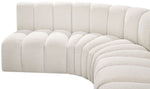 Arc - Boucle Fabric 5 Piece U-Shaped Modular Sofa