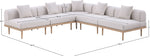 Laguna - 5 Piece 106.5" Upholstered Outdoor Patio Modular Sectional