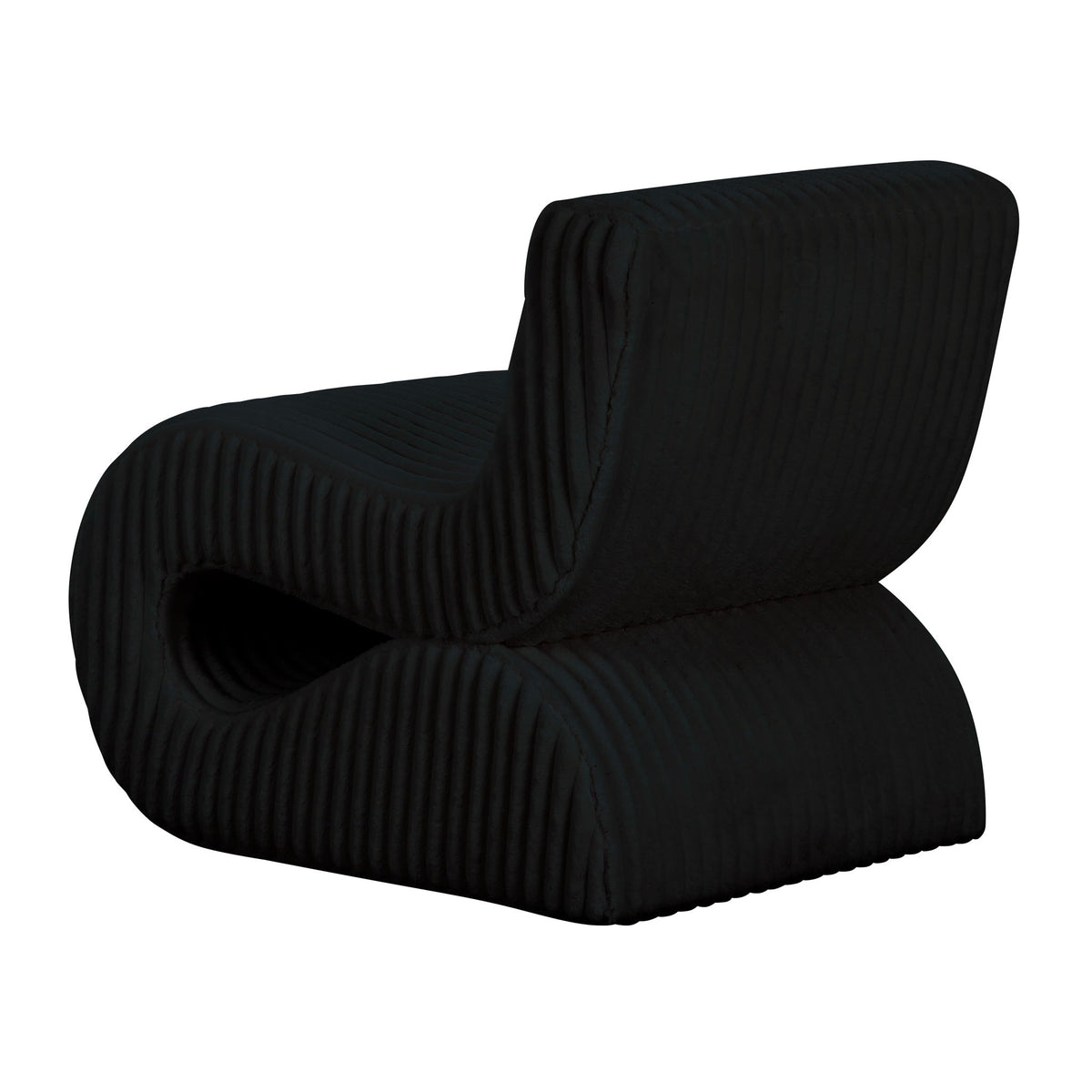 Senna - Oversized Corduroy Accent Chair - Black