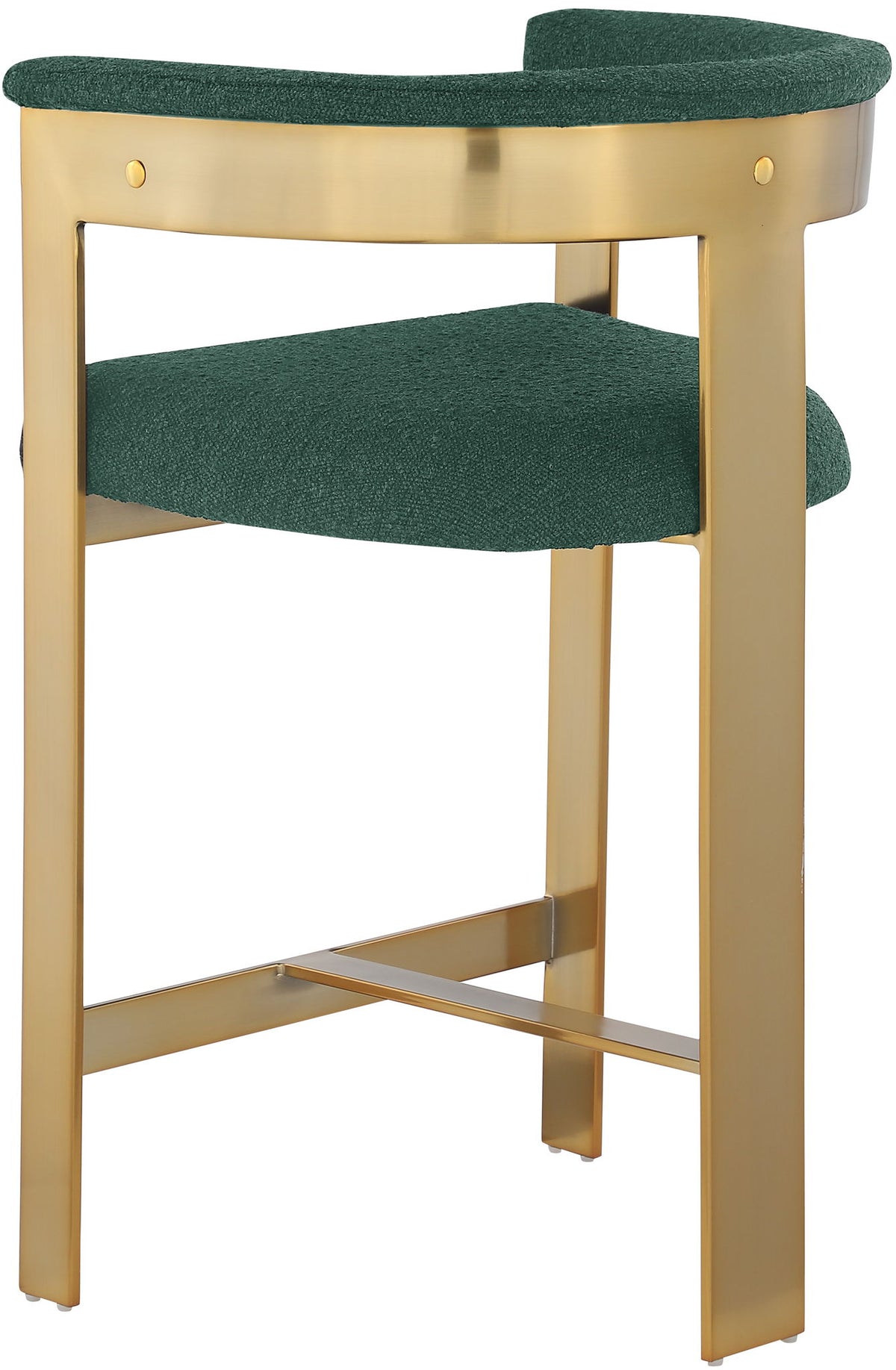 Romeo - Boucle Counter Stool With Gold Base (Set of 2)