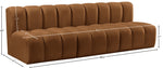 Arc - Velvet 3 Piece Modular Straight Sofa